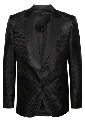 Corneliani single-breasted silk blazer - Black