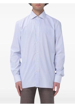 Luigi Borrelli vertical-stripe long-sleeve shirt - Blue