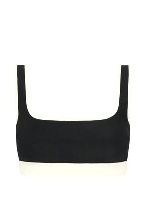 BONDI BORN Hayden contrast-trim bikini top - Black