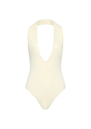 BONDI BORN Blair halterneck swimsuit - Neutrals