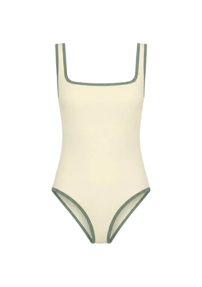 BONDI BORN McKenna contrast-trim swimsuit - Neutrals