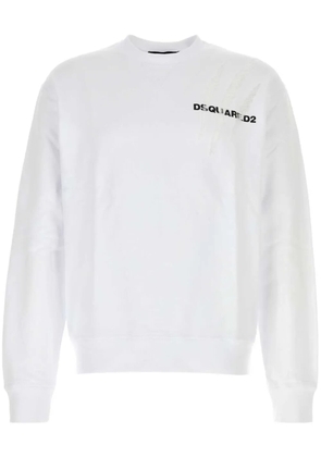 DSQUARED2 logo-print cotton sweatshirt - White