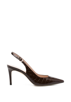 Stuart Weitzman croc-effect slingback pumps - Brown