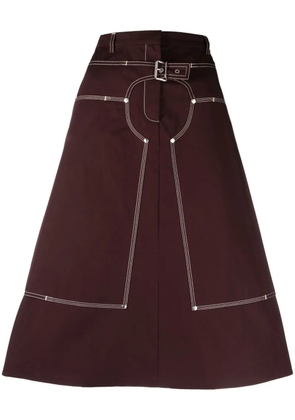 Stella McCartney A-line midi skirt - Brown