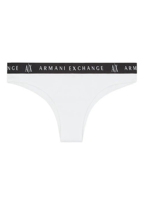 Armani Exchange logo-waistband briefs - White