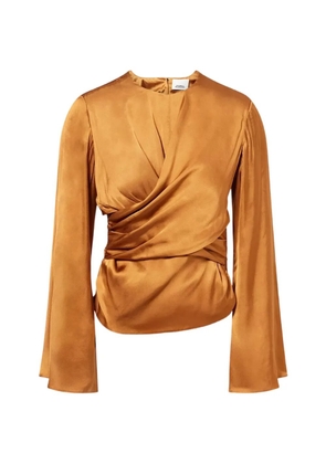 ISABEL MARANT draped long-sleeve blouse - Brown