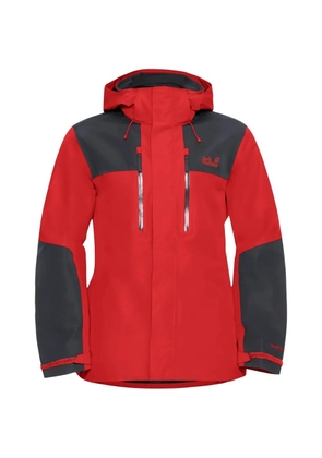 JACK WOLFSKIN Jasper 2l waterproof hooded panelled trekking jacket - Red