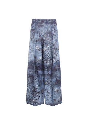 Pierre-Louis Mascia floral-print palazzo trousers - Blue