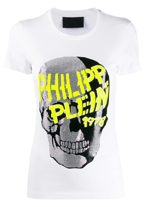 Philipp Plein Skull embellished short sleeve T-shirt - White
