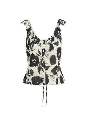 Favorite Daughter Love Note floral-print ruffled top - White