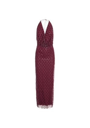 ROTATE BIRGER CHRISTENSEN sequins halterneck dress - Red