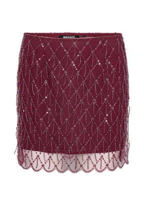 ROTATE BIRGER CHRISTENSEN sequins mini skirt dark red