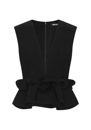 ROTATE BIRGER CHRISTENSEN V-neck flower top black