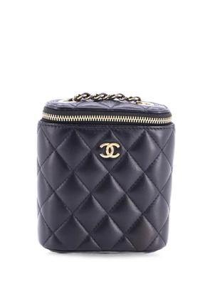CHANEL Pre-Owned Vertical Classic Vanity Case with Chain Quilted Lambskin Small clutch bag - Black