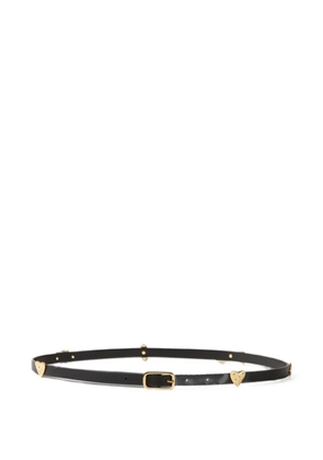 Claudie Pierlot heart-appliqué leather belt - Black