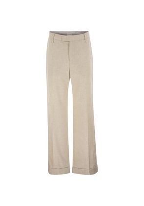 Brunello Cucinelli turn-up-hem tailored trousers - Neutrals