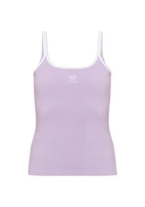 Versace logo-print tank top - Purple