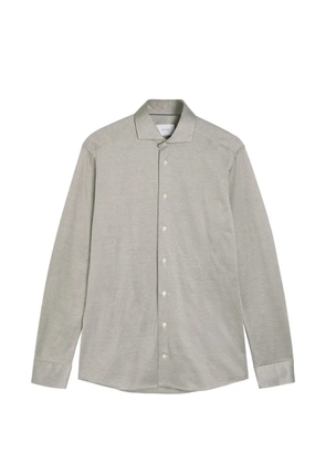 Eton houndstooth long-sleeve shirt - Neutrals