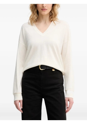 Benetton V-neck drop-shoulder sweater - Neutrals