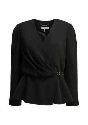 Chloé draped peplum top - Black