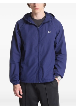 Fred Perry hooded logo-embroidered jacket - Blue