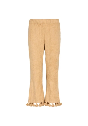 Cap d'Antibes Morgane tassel-trim trousers - Neutrals