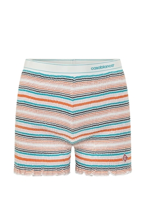 Casablanca striped-pattern shorts - White