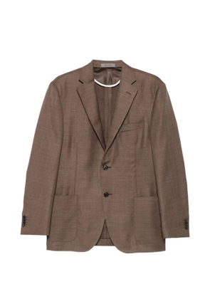 Corneliani notched-lapels single-breasted blazer - Brown