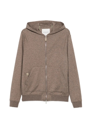 Jacob Cohën zip-up jersey hoodie - Brown