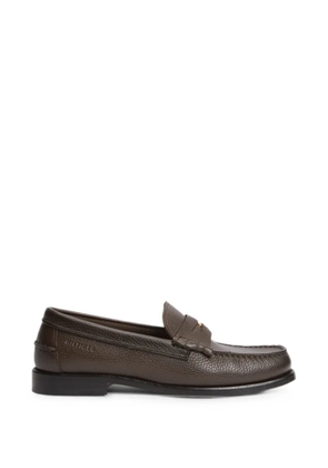 Tommy Hilfiger grainy-leather penny loafers - Brown