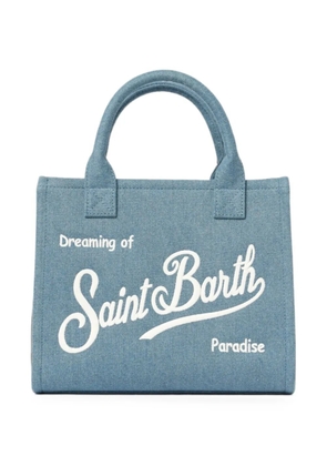 MC2 Saint Barth logo-embroidered Vanity tote bag - Blue