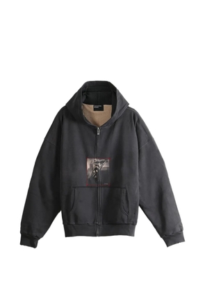 Enfants Riches Déprimés graphic-print zip-up hoodie - Grey