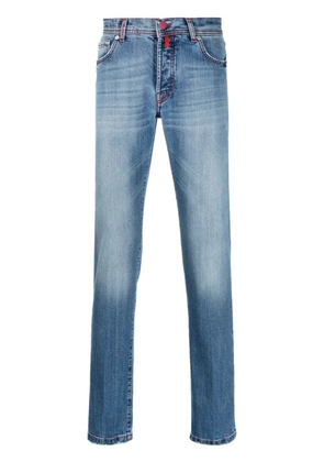Kiton mid-rise straight-leg jeans - Blue