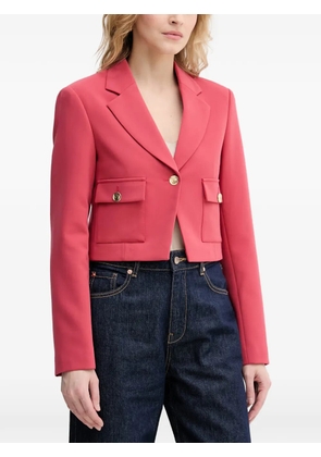 Benetton cropped notch-lapel blazer - Red
