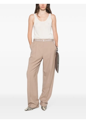 Casablanca logo-waistband trousers - Neutrals