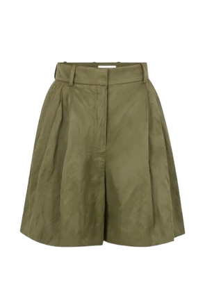 Nina Ricci wrinkled-effect pleated shorts - Green