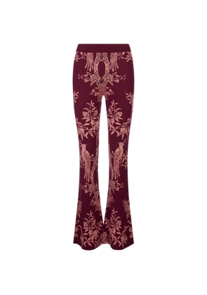 ETRO jacquard-knit flared trousers