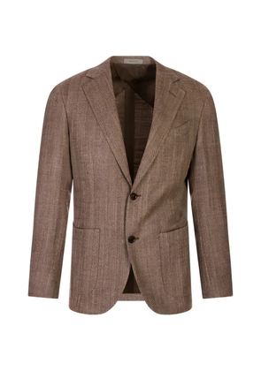Corneliani herringbone-weave blazer - Brown