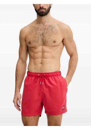 Gant logo-print drawstring swim shorts - Red