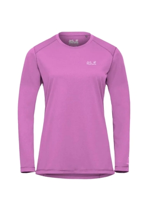 JACK WOLFSKIN long-sleeve logo-print T-shirt - Pink