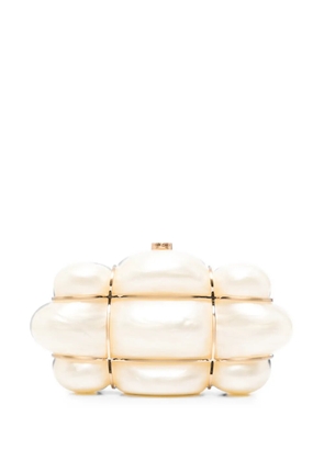 Cult Gaia Bolla pearl-effect clutch bag - Neutrals