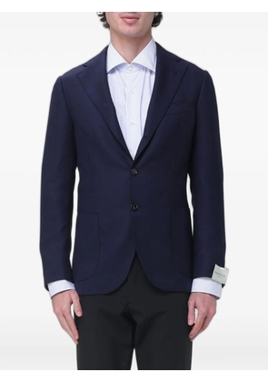 Luigi Borrelli single-breasted wool blazer - Blue
