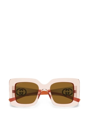 Gucci Eyewear Interlocking G squared-frame sunglasses - Pink