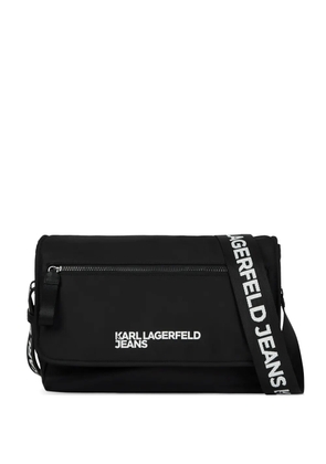 Karl Lagerfeld Jeans Essential logo-print messenger bag - Black