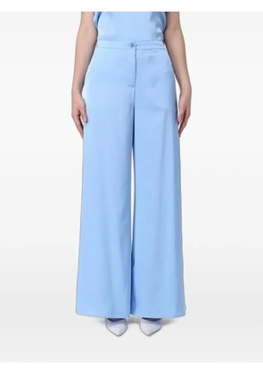 Hanita crepe wide-leg trousers - Blue
