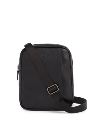 Osprey small Carter logo-debossed leather messenger bag - Black