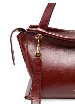 Wandler patent-finish leather tote bag - Red