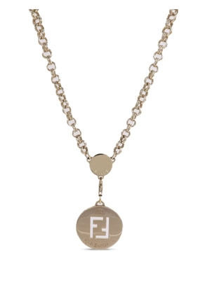 Fendi Pre-Owned Identification pendant necklace - Gold