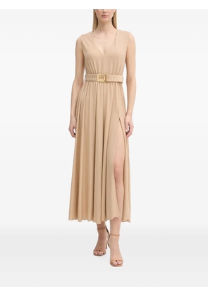 Gaudi belted sleeveless maxi dress - Neutrals