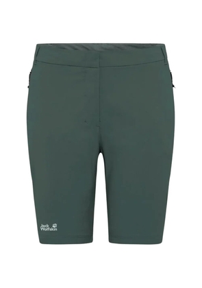 JACK WOLFSKIN Hikeout logo-print zip-pocket shorts - Green